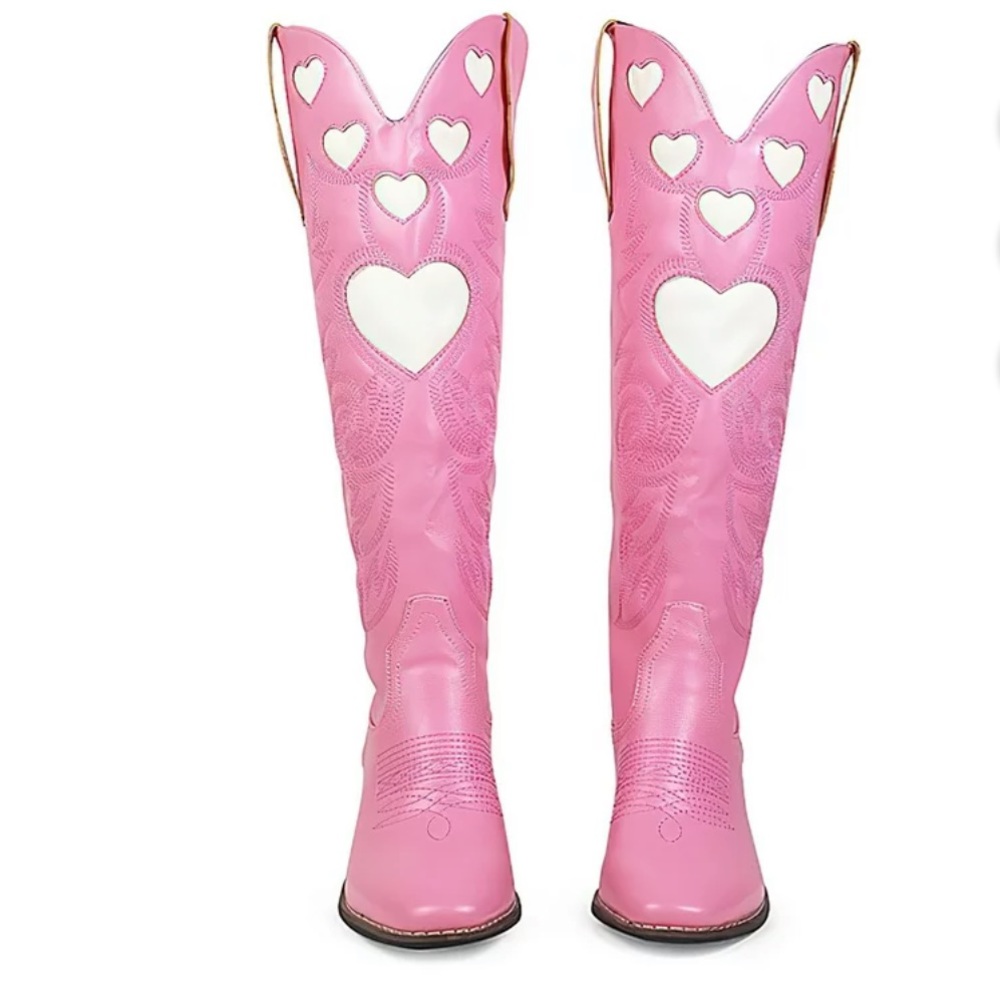 Pink Heart Cowgirl Boot